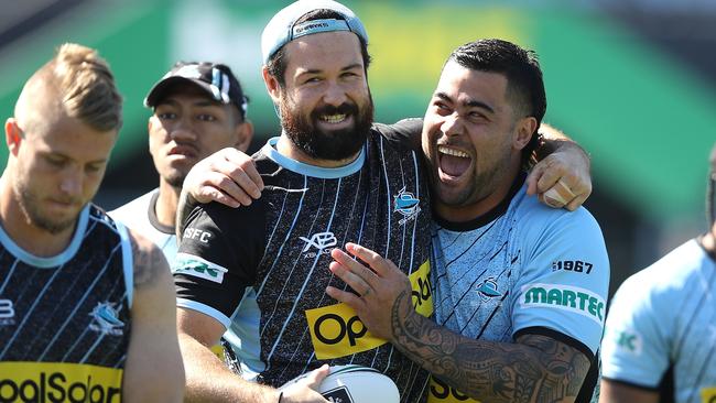 The Sharks teammates both know what this game means. (Mark Kolbe/Getty Images)