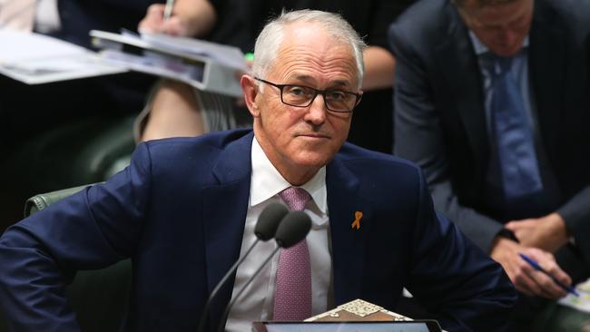 PM Malcolm Turnbull during Question Time in the House of Representatives last week. Picture: Kym Smith