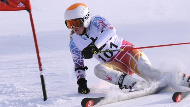 Lily Tomkinson in action at Thredbo. Picture: Steve Cuff