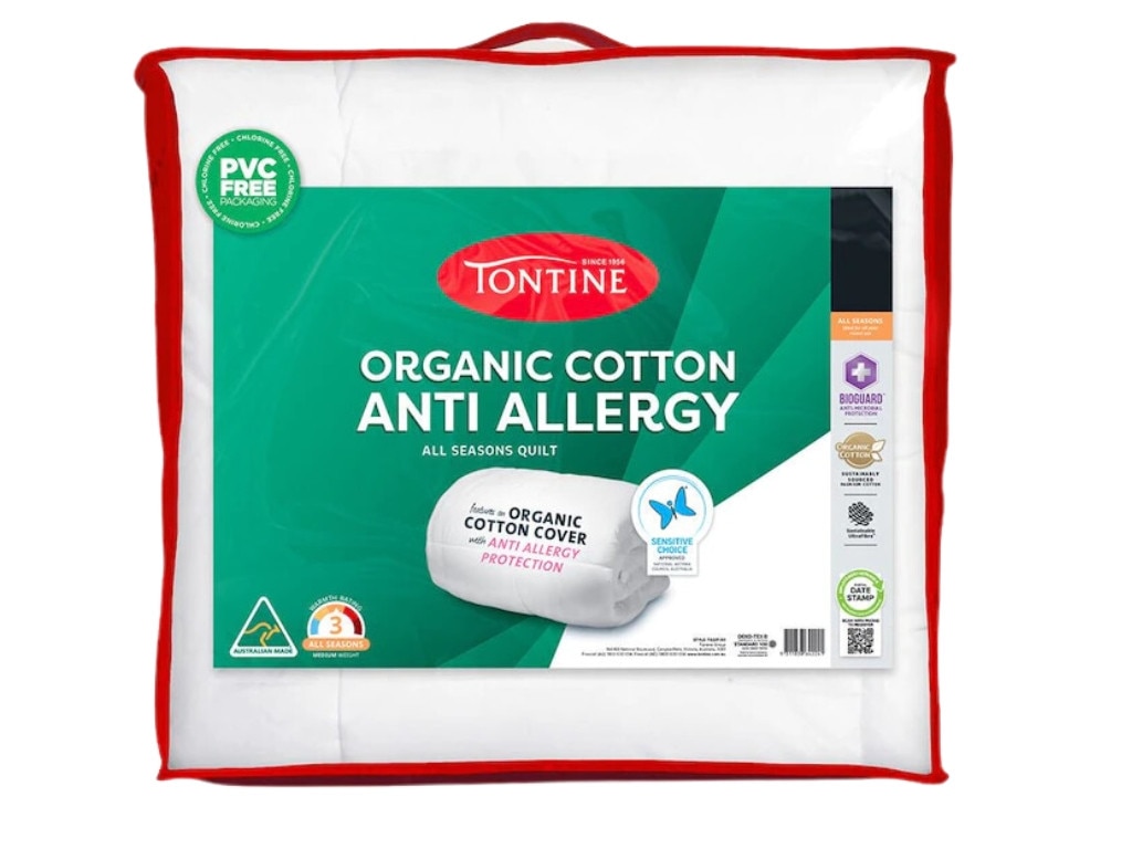 Tontine Organic Cotton Anti-Allergy Quilt. Picture: Target.