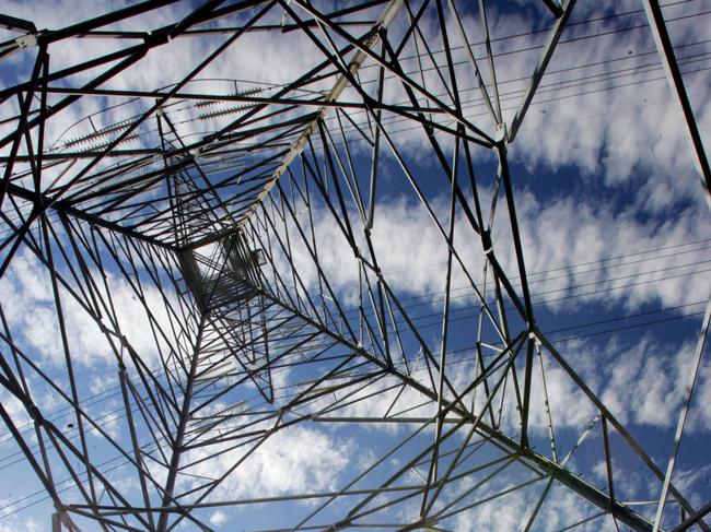 Power grid pylons at Ashburn St , Dinmore .