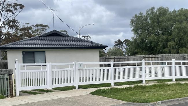 The property on Officer Court in Corio as it looks now, a year on from the blaze.