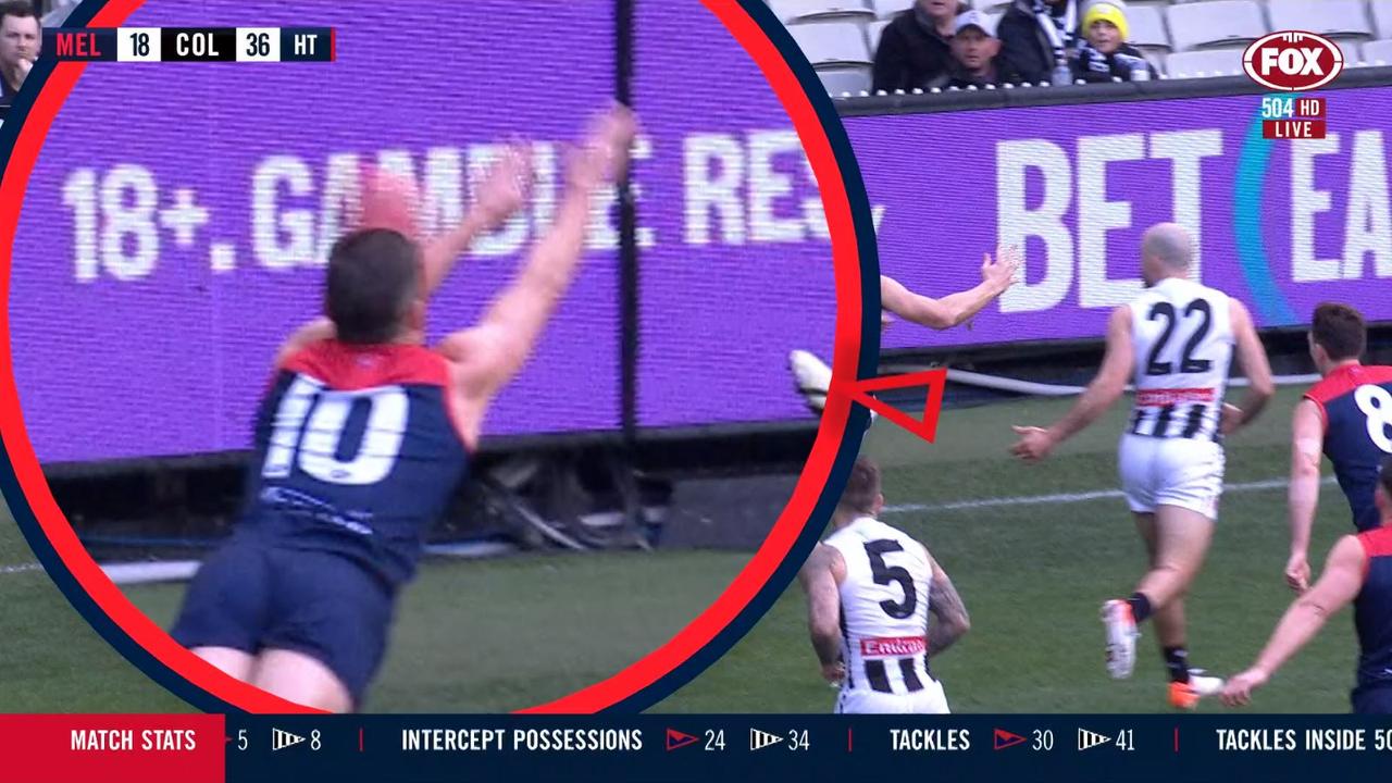 The vision that overturned a Brody Mihocek goal for Collingwood.