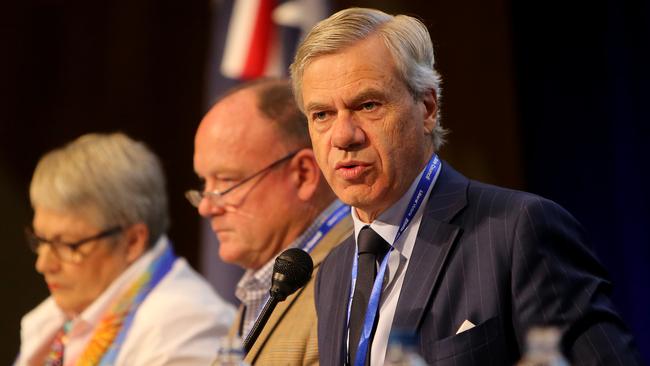 Michael Kroger at the 163rd Liberal Party State Council in Melbourne. Picture: Stuart McEvoy/The Australian