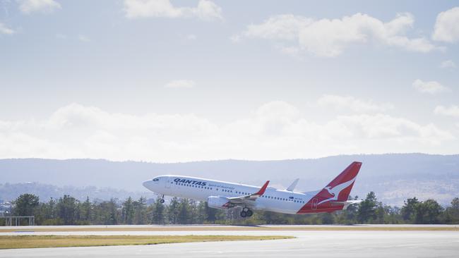 Hobart Airport COO Matt Cocker and CEO Sarah Renner. More details about Hobart airport expansion. Picture: RICHARD JUPE Hobart International Airport / file / generic / qantas / aeroplane / flight