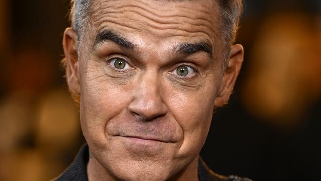 LONDON, ENGLAND - NOVEMBER 27: Robbie Williams attends the "Better Man" European Premiere at the Odeon Luxe Leicester Square on November 27, 2024 in London, England. (Photo by Gareth Cattermole/Getty Images)