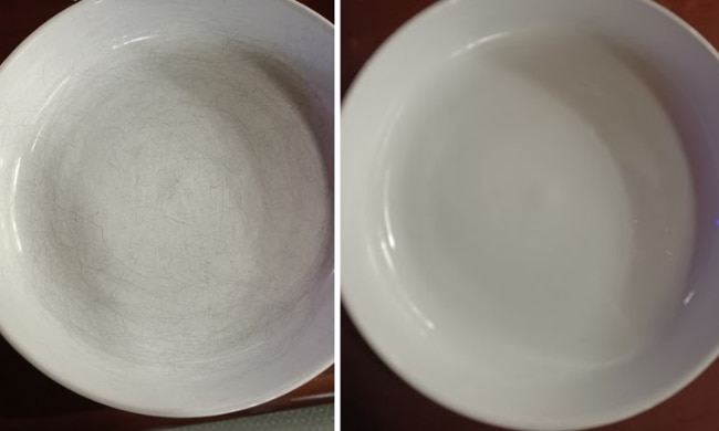 The bowl before and after. Wow! Source: supplied.