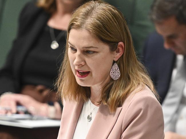 CANBERRA, Australia - NewsWire Photos - August 12, 2024: Minister for Agriculture, Fisheries and Forestry of Australia, Julie Collins during Question Time at Parliament House in Canberra. Picture: NewsWire / Martin Ollman