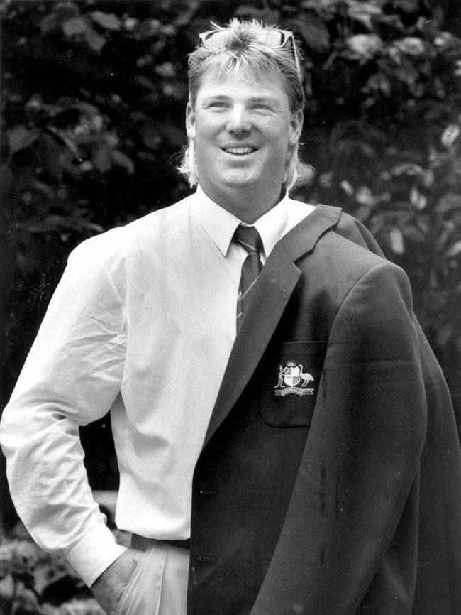 Warne after his Test debut.