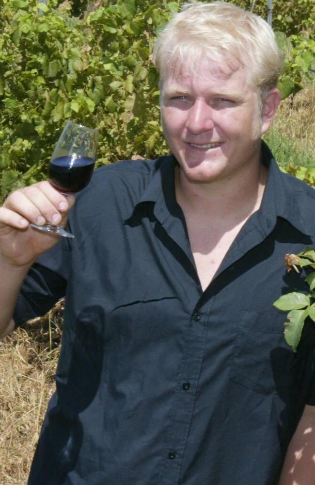 Dusty Hill Estate, Joe Prendergast with some of his wines.