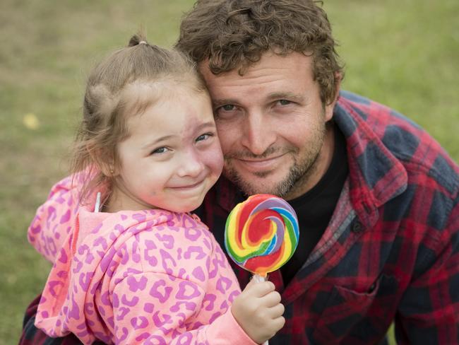 Eliza Bressler and dad Chris Bressler at the Toowoomba Royal Show, Saturday, April 1, 2023. Picture: Kevin Farmer