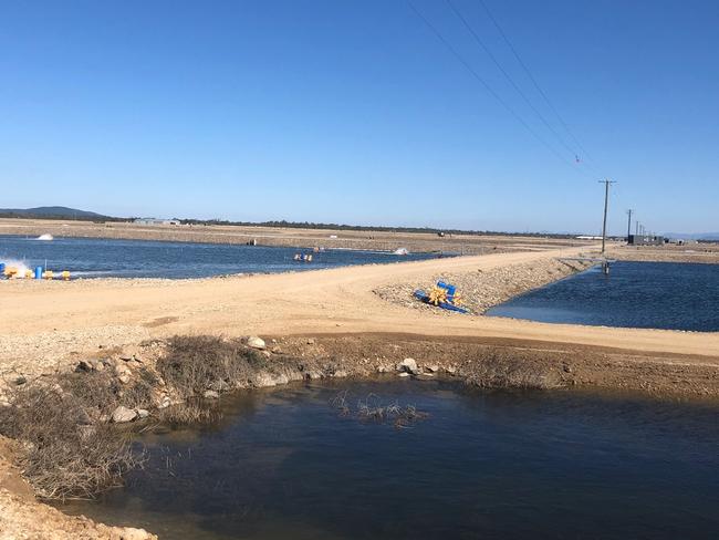 The Tassal prawn farm at Proserpine.