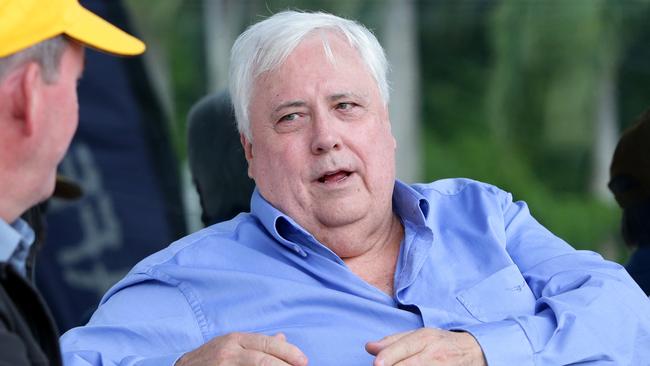 Clive Palmer on Saturday. Picture: AAP Image/Steve Pohlner