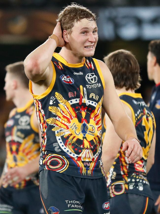 Star recruit Jordan Dawson after Saturday’s loss to Hawthorn. Picture: Michael Willson/AFL Photos