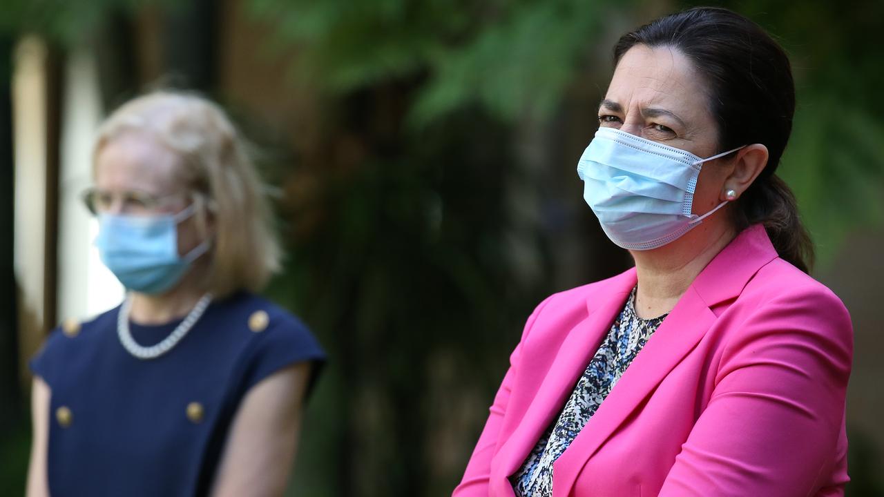 Queensland Chief Health Officer Jeannette Young and Premier Annastacia Palaszczuk. Photo: Jono Searle/Getty Images.