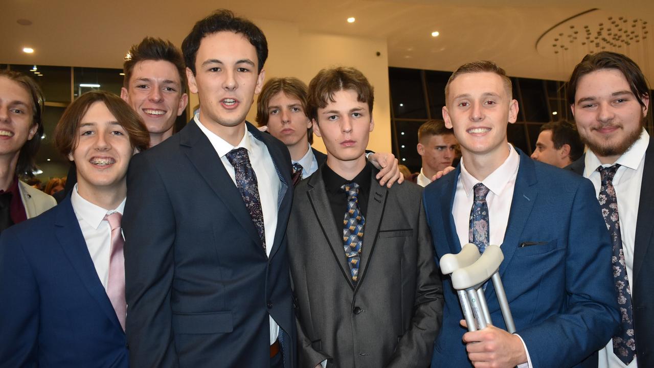 Maroochydore State High seniors walk into their 2022 formal.