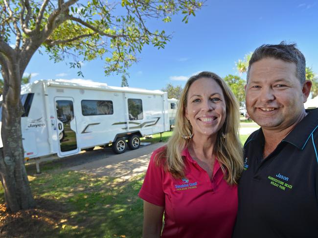 Nicole and Jason Filippini stand to work for free this year without the cash injection from holiday makers from NSW and Victoria. Photo Patrick Woods