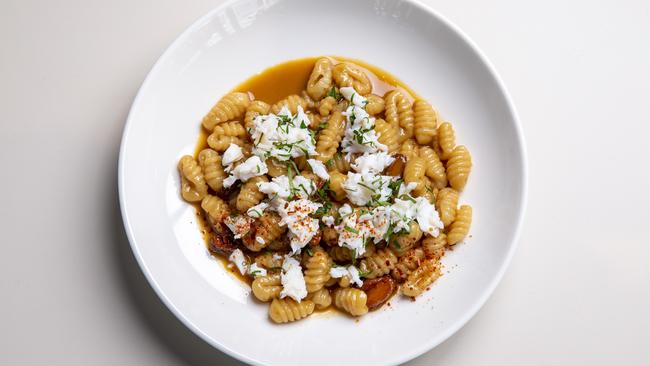 Decadent cavatelli with crab. Picture: Wayne Taylor