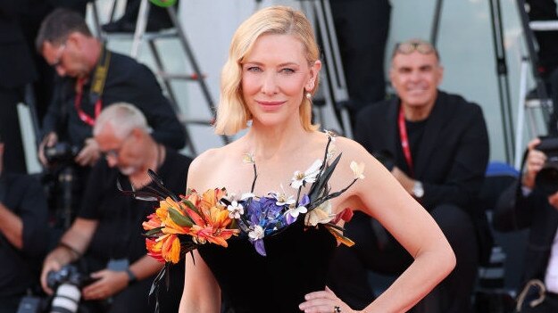 Cate Blanchett in Schiaparelli on the Tar red carpet at the Venice International Film Festival in September. Picture: Getty Images