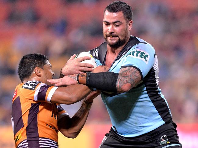 Andrew Fifita stood tall for the Sharks against Brisbane. Picture: Getty Images