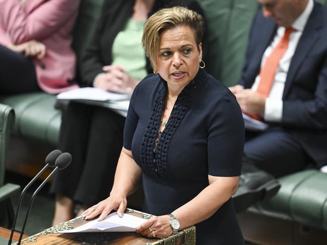 CANBERRA, AUSTRALIA  - NewsWire Photos - November 28, 2024: Australia's Communications Minister, Michelle Rowland during Question Time at Parliament House in Canberra. Picture: NewsWire / Martin Ollman