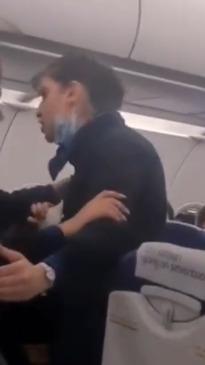 Air hostess explodes at passenger that upset crew