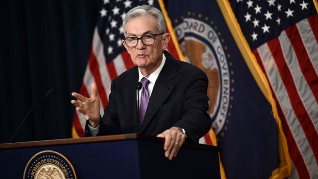 US Federal Reserve chairman Jerome Powell. Picture: AFP