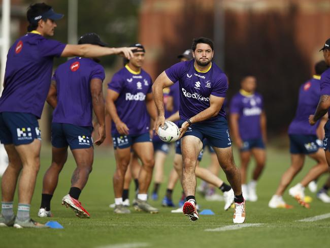 Brandon Smith has won the number nine jersey at the Storm by default. Picture: Daniel Pockett/Getty Images