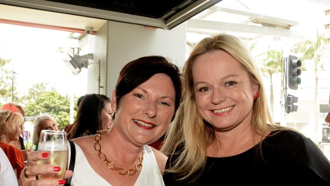 Karen Ryan and Sharon Palmer at Ladies Charity Christmas lunch at Moo Moo Restaurant and Bar, Broadbeach. Regina King