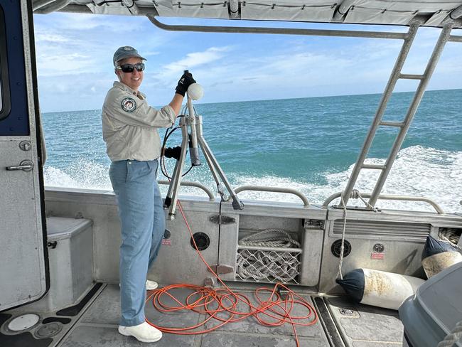 The team of rangers from the Queensland Parks and Wildlife Service and researchers from James Cook University have been carrying out regular surveys since the floods to monitor changes to the marine park’s seagrass meadows.