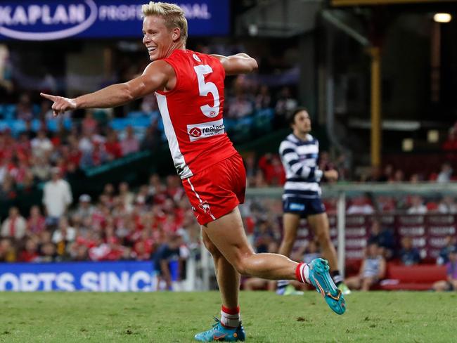 Isaac Heeney blasted off with five goals. Picture: AFL Photos/Getty Images