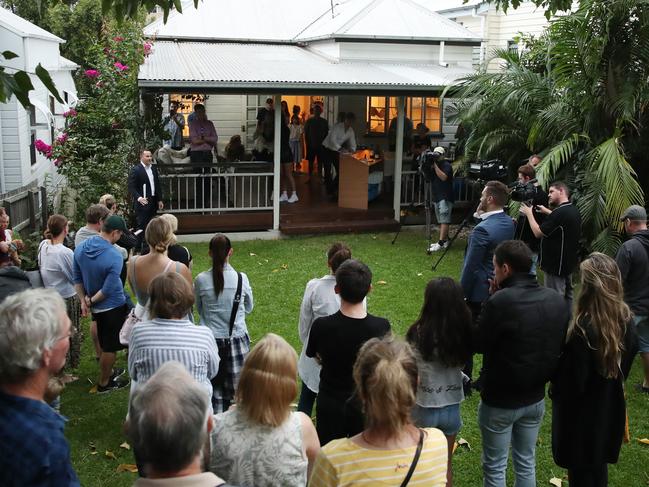 Auction of the Bluey house on Charlotte St, Paddington. Picture: Zak Simmonds