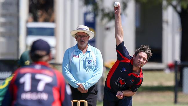 VSDCA: Joseph Doyle of Malvern bowling. Picture: George Sal