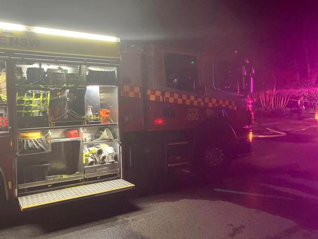 The dwelling was partially destroyed. Picture: Fire and Rescue NSW Station 90 Menai