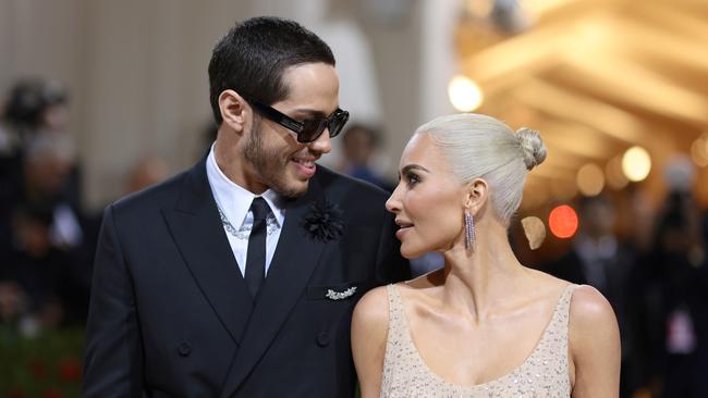 Pete Davidson and Kim Kardashian attended The 2022 Met Gala. (Photo by Dimitrios Kambouris/Getty Images for The Met Museum/Vogue)