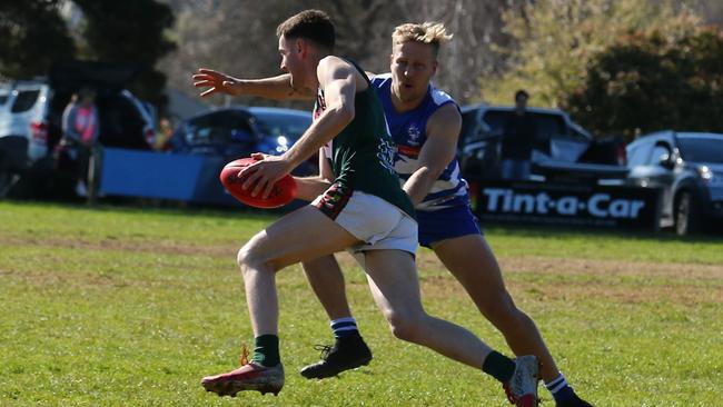 Action from the Blackwood v Mt Barker Hills Football League clash. Picture Supplied, Fi Zev Photography