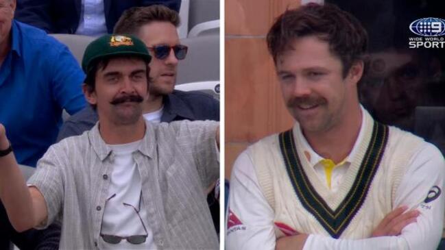 Commentators have a chuckle after spotting Travis Head’s lookalike