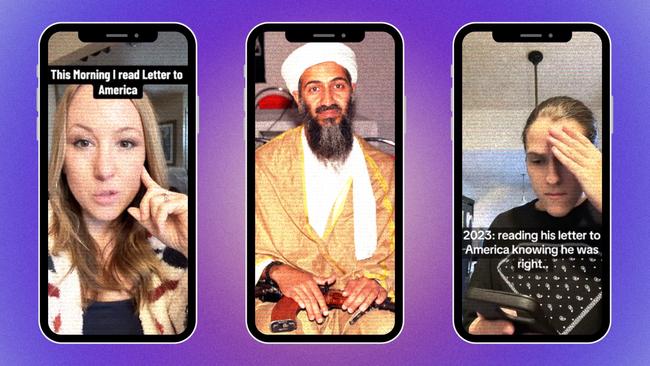 Users have been posting videos to the Chinese-owned app, urging their followers to read bin Laden’s 2002 “letter to America,” while suggesting he was on to something.