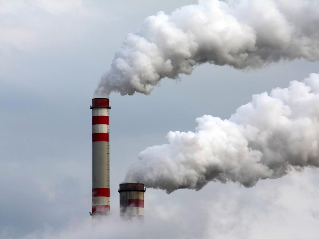 Industrial chimney blowing out smoke causing air pollution. Pic Thinkstock.