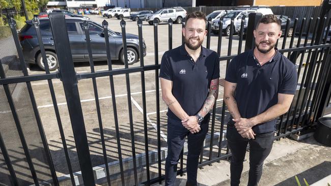 Directors of AH Fencing Matt Carroll and Adam Hall at one of their projects.