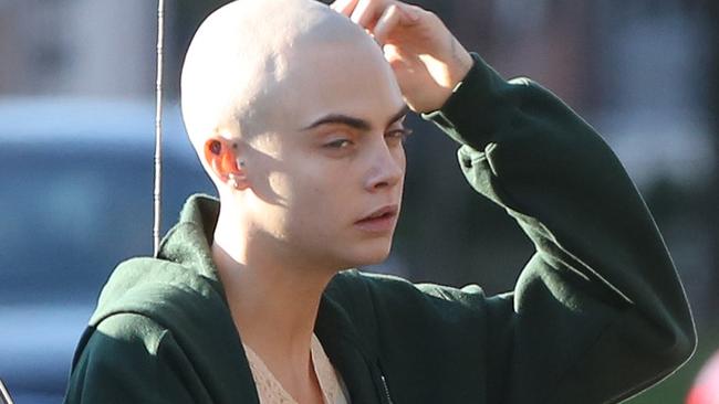 Cara Delevingne debuts bald head for new movie Life in a Year | photos