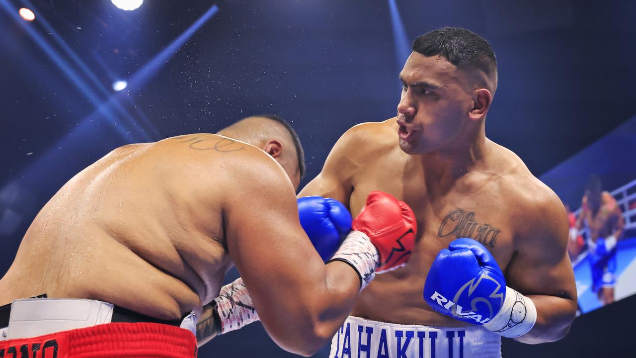 Tevita Pangai Junior showed off his boxing skills last year, but a return to rugby league could be on the cards. Picture: Mark Evans/Getty Images