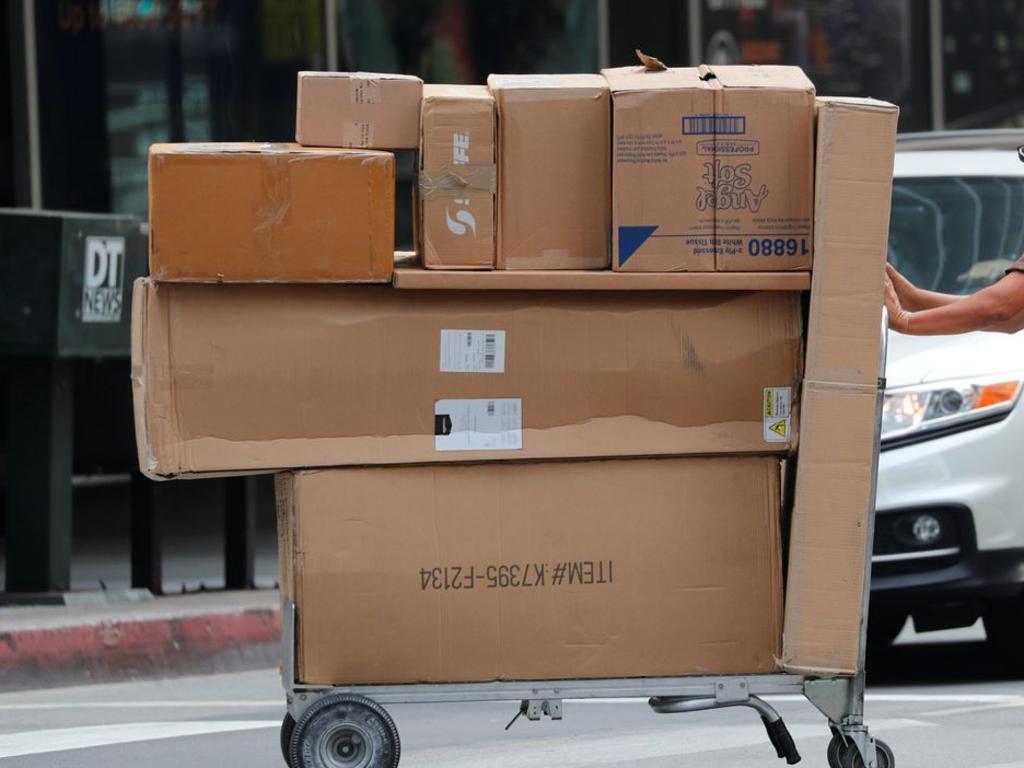 The ACCC says beware of parcel delivery notifications as they could contain malware. Picture: Mike Blake