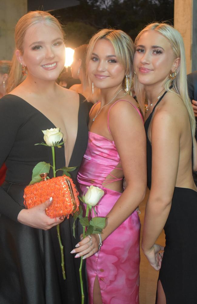 Georgia, Mia and Francesca at the 2022 Chancellor State College formal.