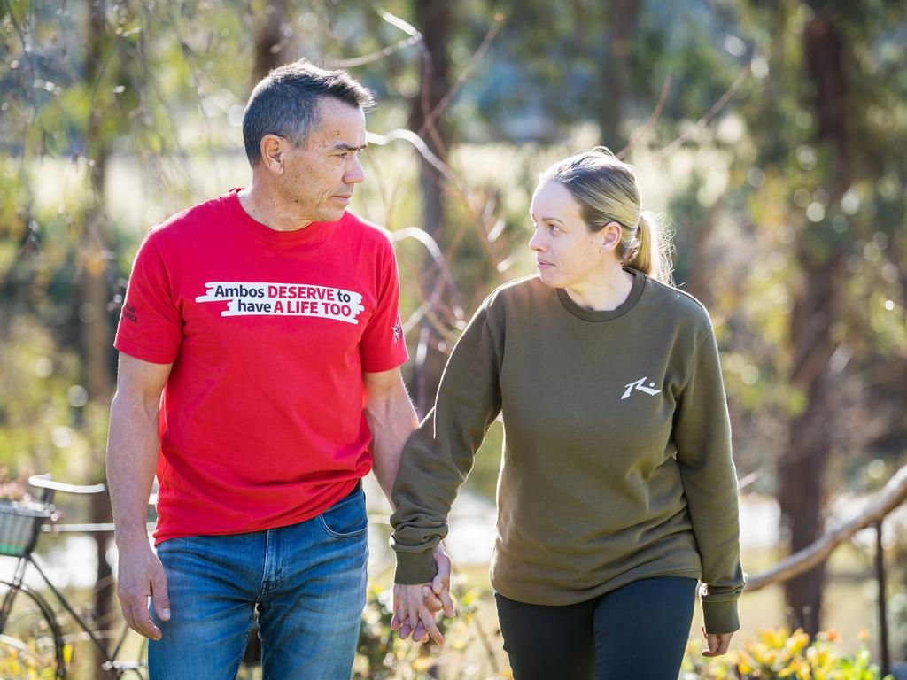 The veteran paramedic said he had submitted multiple health and safety claims through Ambulance Victoria over the past 12 months. Picture: Simon Dallinger