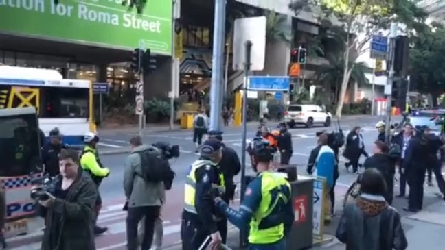 Climate change protesters arrested in Brisbane CBD