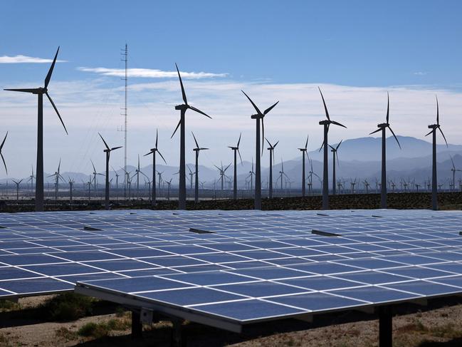 A solar and wind farm