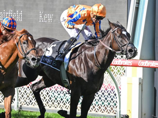 Imperatriz ridden by Opie Bosson wins the 3 Point Motors William Reid Stakes at Moonee Valley Racecourse on March 23, 2024 in Moonee Ponds, Australia. (Photo by Reg Ryan/Racing Photos via Getty Images)