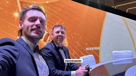 KIIS Radio interns Joshua Fox and Pete Deppeler took to Instagram to share their Logies journey on Sunday. Picture: Instagram