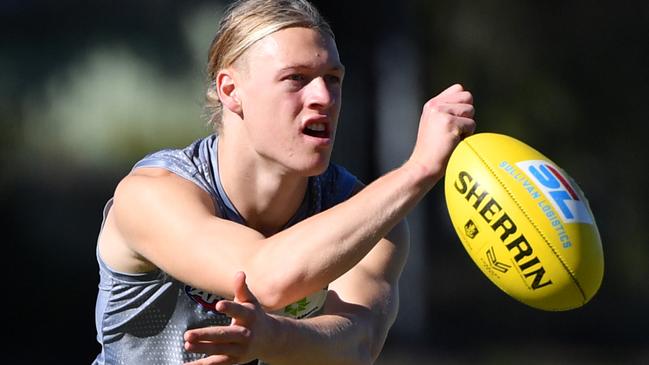 Hayden Young was one of Fremantle’s best players in its loss to Gold Coast on Saturday night.